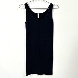 NIKIBIKI Black Sleeveless Long Tank Top Tube Knit Dress OS Nylon Spandex USA
